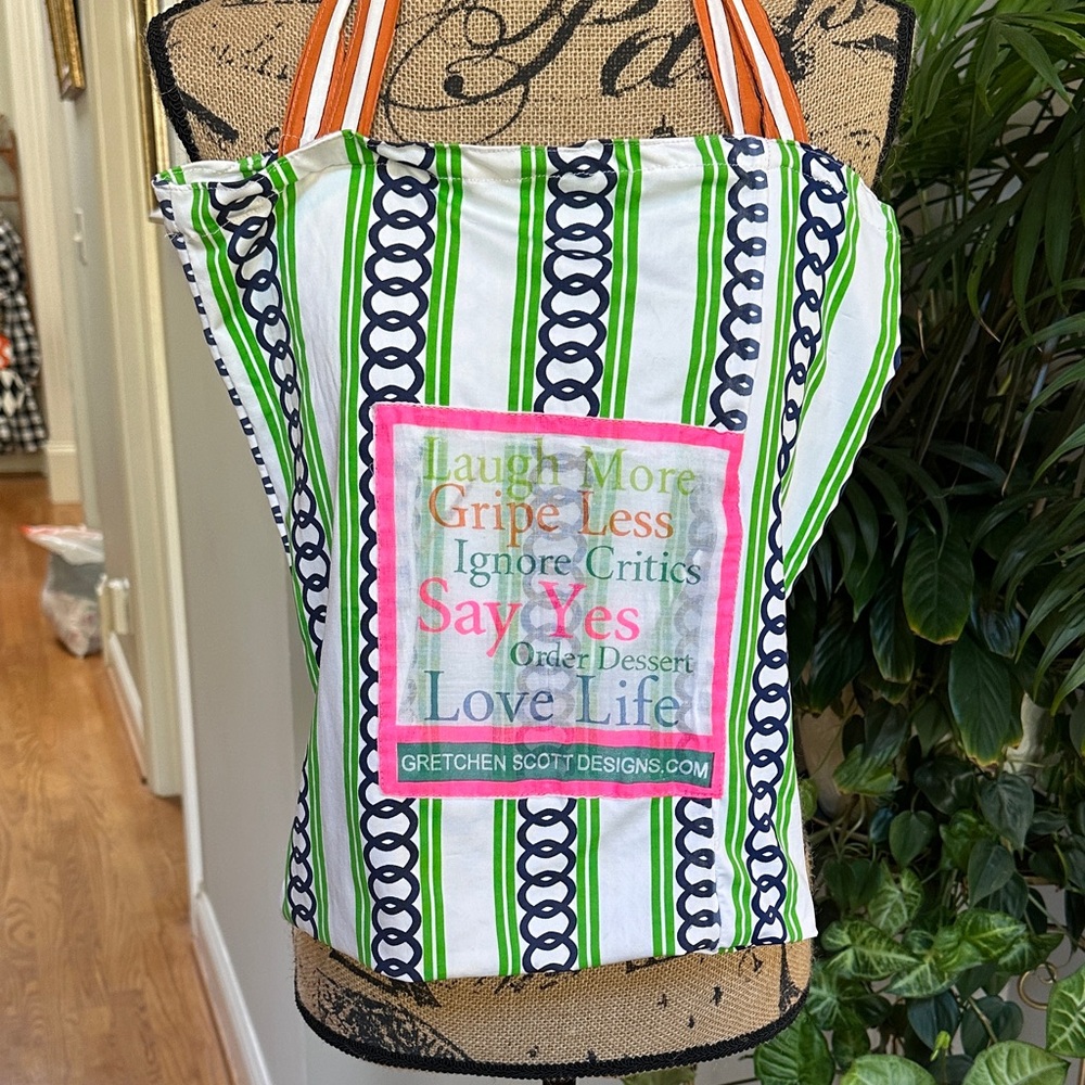 Gretchen Scott Designs Multicolor Striped Tote